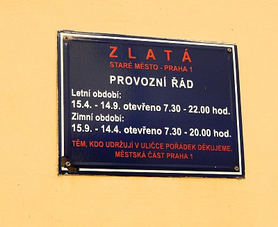 Čas průchodu Zlatou ulicí