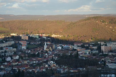 Kousek Brna z rozhledny