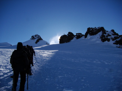 Jde se na Corno Nero (4322 m)