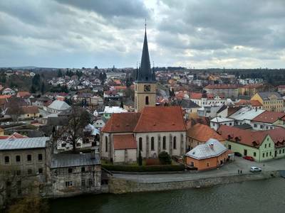 Ledeč  z  okna od expozice hodin