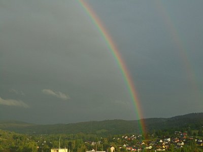 Zakončení duhou.