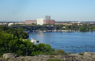 Stockholm z vyhlídky Södermalm