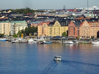 Stockholm z vyhlídky Södermalm