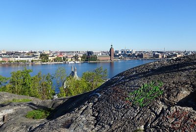 Stockholm z vyhlídky Södermalm