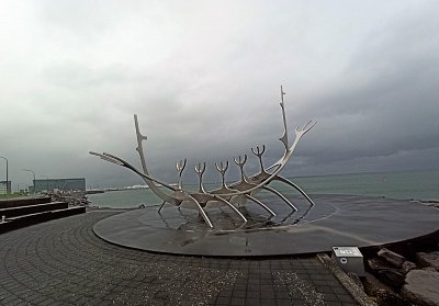 socha od Joona Gunnara Arnasona - Solfar, Sun Voyager, óda na Slunce