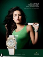 Ana Ivanovič dělá reklamu hodinkám firmy ROLEX