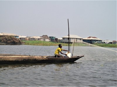 Benin, jezerní vesnice Ganvié