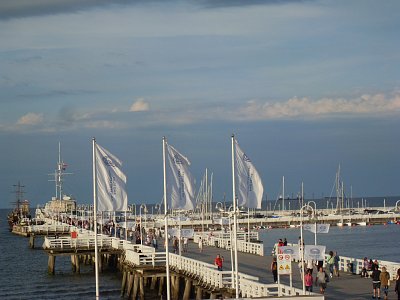 Sopoty - z restaurace byl překrásný výhled na dřevěný most